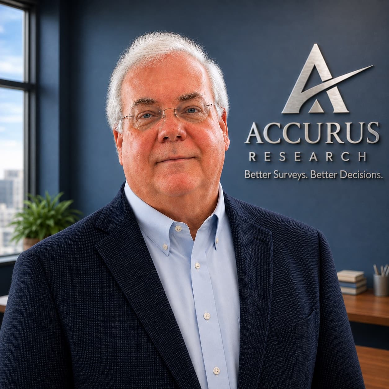 Doug Cox in the Accurus Research office